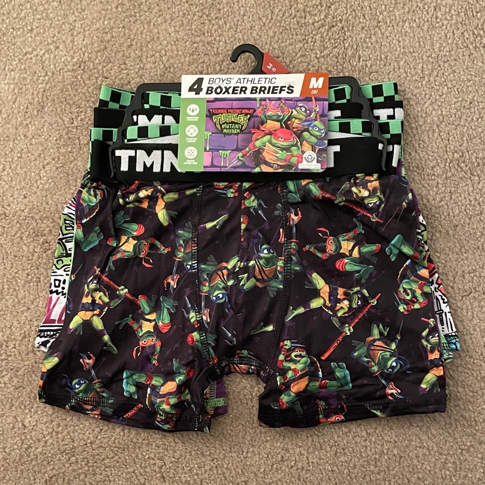 Teenage Mutant Ninja Turtles Mayhem Athletic Boxer Briefs Pack Of 4 Size M (8)